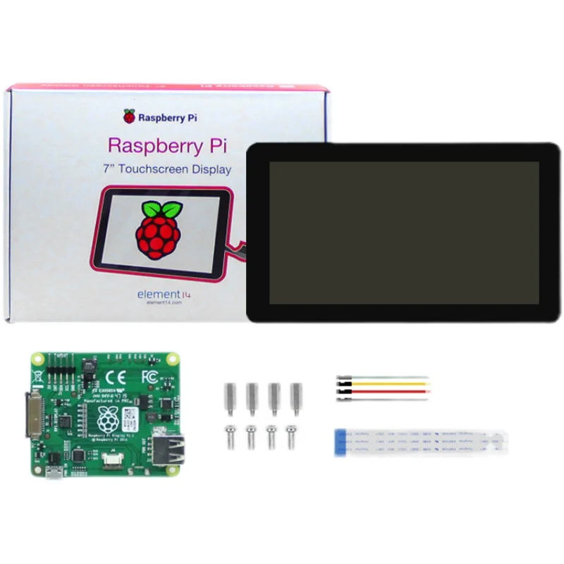 

Raspberry Pi 4-го поколения Raspberry Pi 3B +/4B официальный 7-дюймовый сенсорный экран емкостный DSI экран