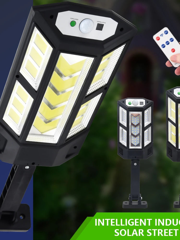 

Solar Street Light Outdoor Home Courtyard Remote Control Sensing COB Integrated Lighting Street Light