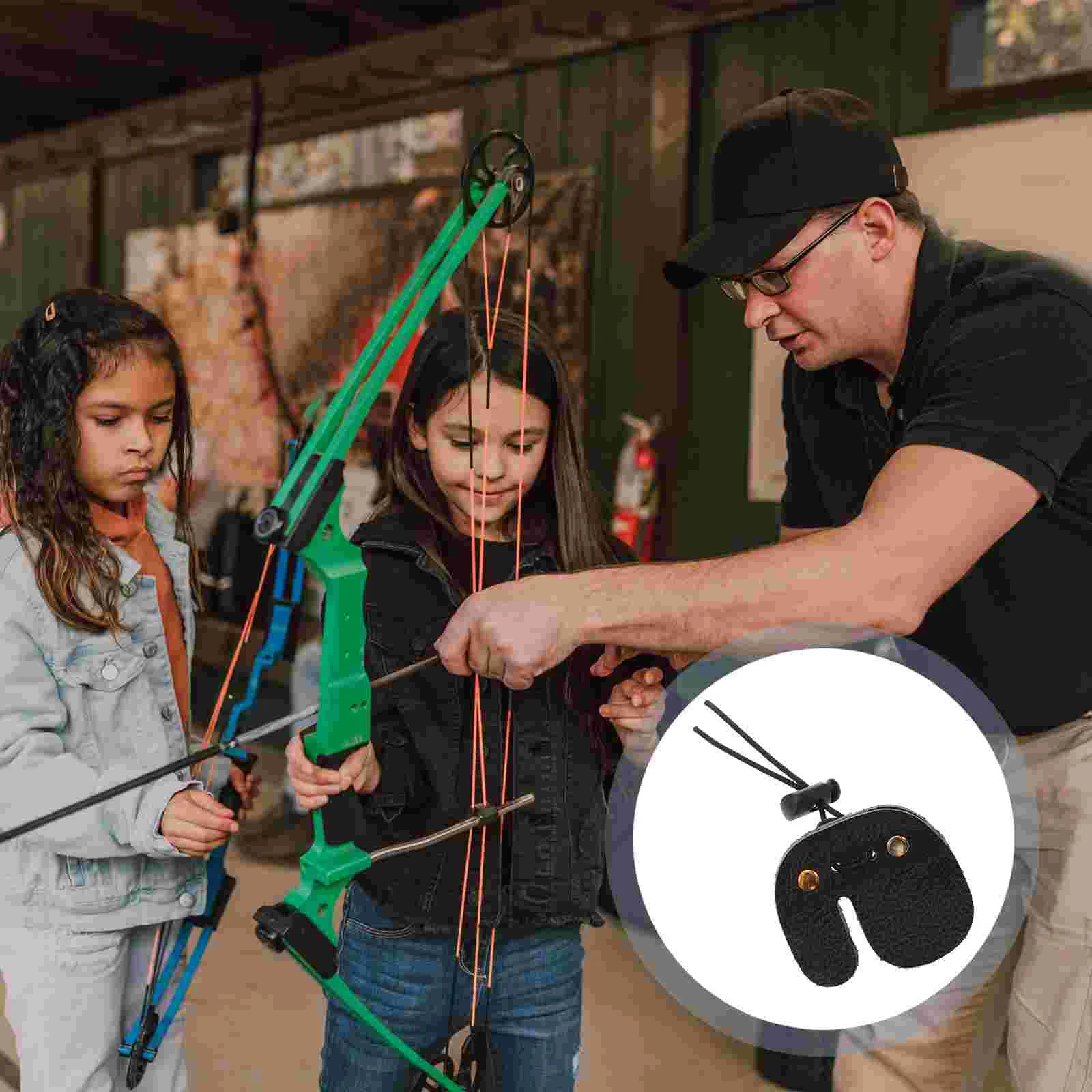 

1pc Portable Cow Finger Protector Archery Finger Guard Archery Finger Tab