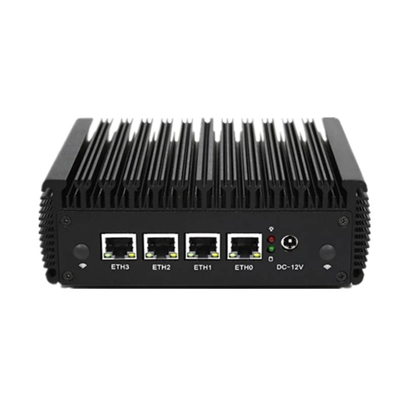Мини-ПК без вентилятора Intel 2 5G LAN переключатель Celeron J4125 Win10 VPN PfSense брандмауэр 4xi225