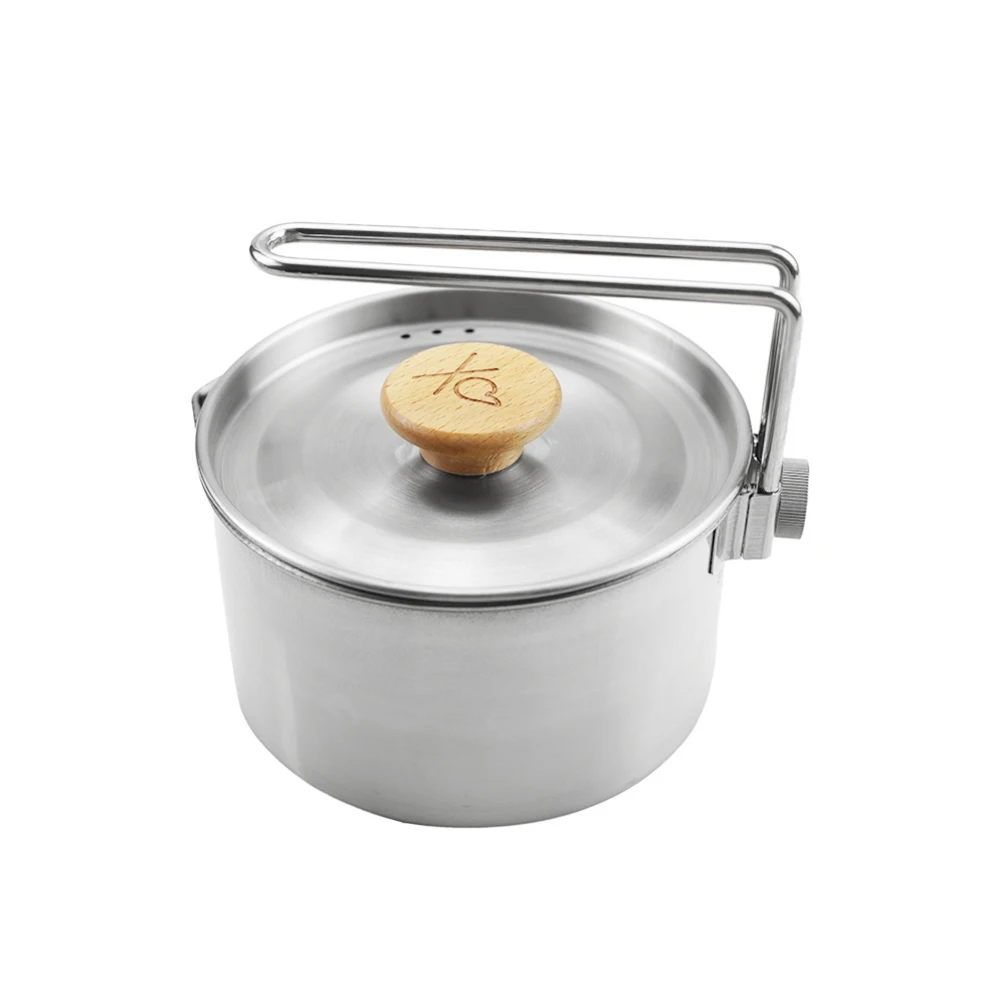 

Outdoor Stainless Steel Kettle Portable Camping Pot Teapot Mountaineering Trekking Cooking Tool Travel Hiking Cookware Equipment