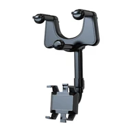 360%c2%b0 car rearview mirror phone holder gps smartphone rotating stand cellphone phone mount adjustable telescopic bracket support