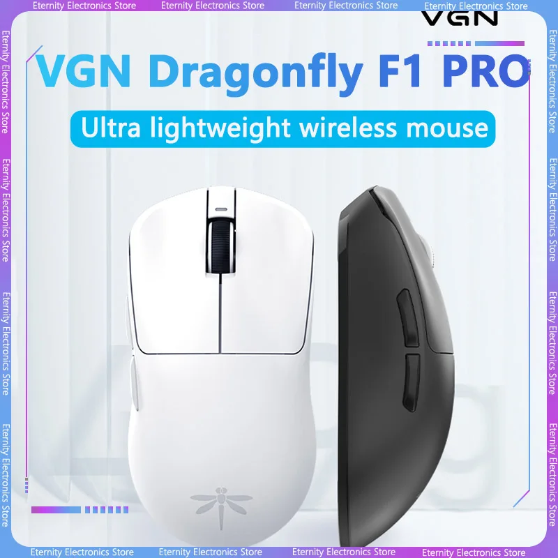 

Hot Vgn Dragonfly F1 Wireless Mouse 2.4g Pc Wired Dual-mode Mouse Lightweight High Performance Long Life Office Game Boy Gifts