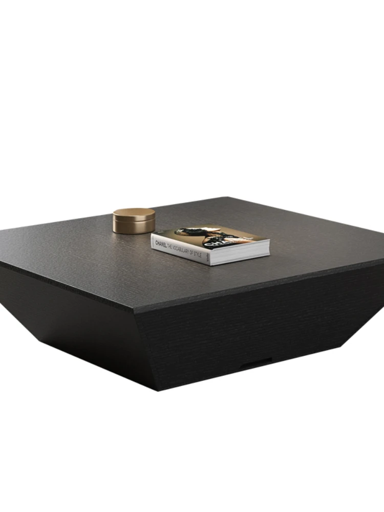 

coffee table shaped black oak grain living furniture slate square tea table