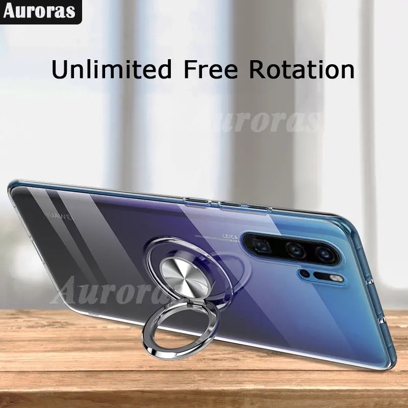 Чехол Auroras для Tecno Pova 4 Pro противоударный прозрачный чехол с кольцом мягкий Pova4