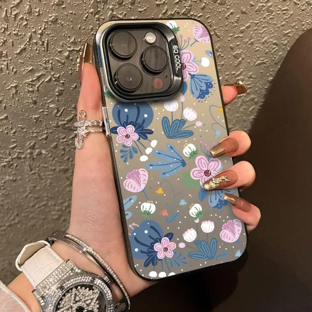 Модная матовая задняя крышка с цветочным принтом для Vivo S18 Pro S17 S16 Чехол T3 T2