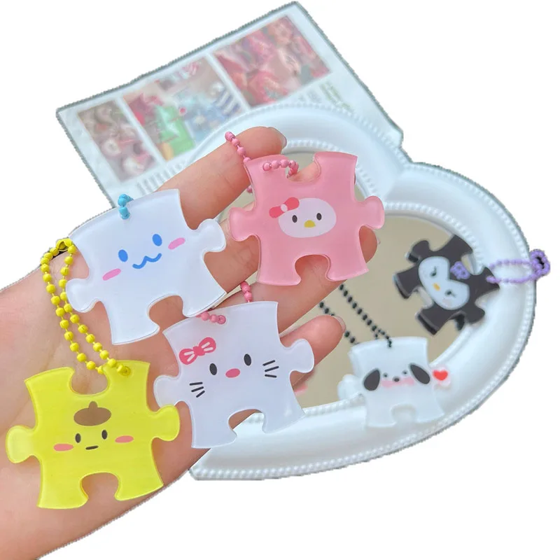 

Kawaii Hello Kitty Keychain Sanrio Anime Pachacco Cute Kuromi My Melody Girly Heart Cartoon Acrylic Bag Pendant Toy for Girls