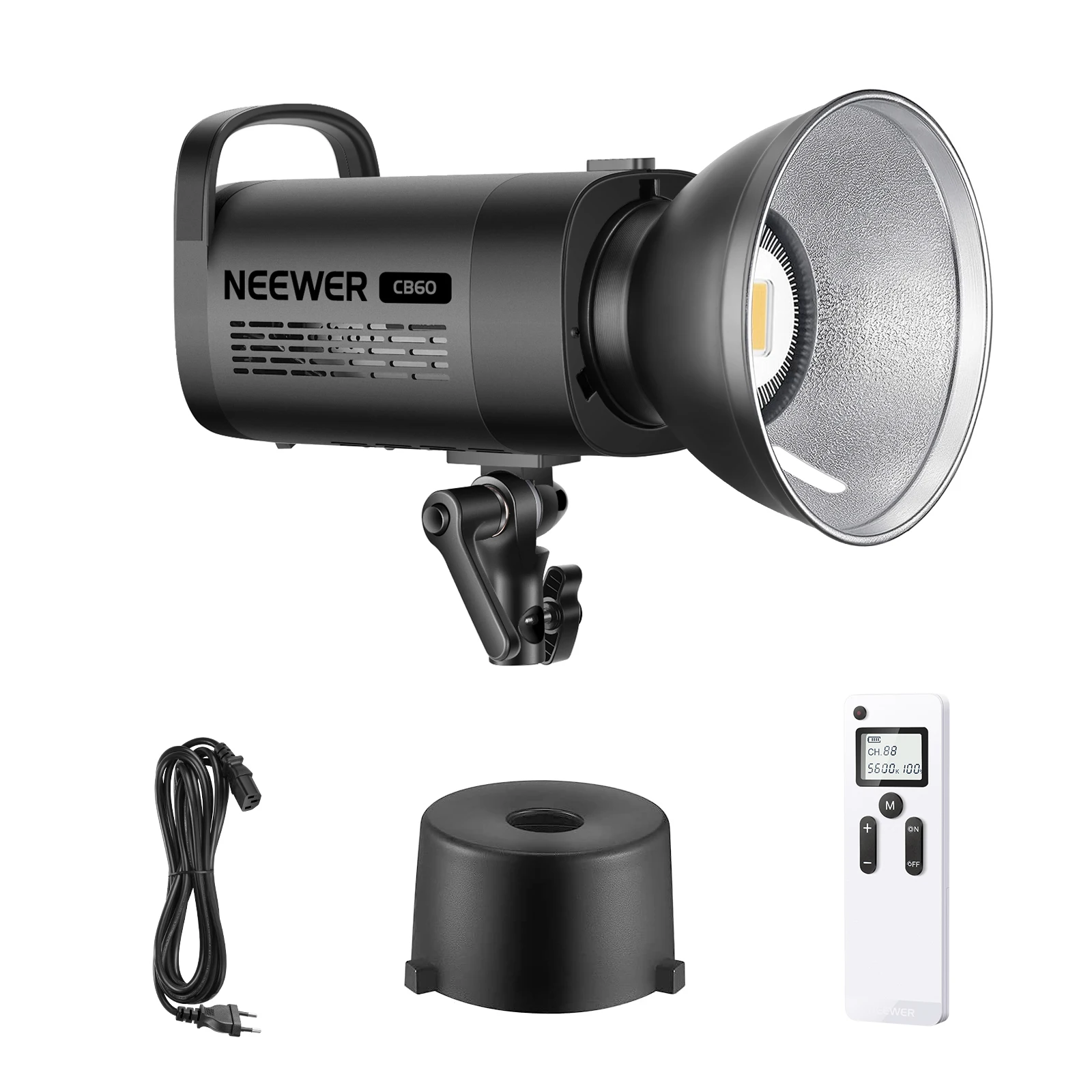 

Neewer CB60 60W LED Video Light,Continuous LED Lighting With 5600K Daylight,6500 Lux@1M,Bowens Mount And 2.4G Wireless Remote