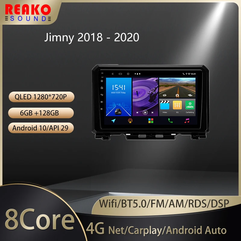 

REAKOSOUND For Jimny JB64 2018 - 2020 Car Radio Ai Voice Multimedia Video Player Navigation GPS Android Auto 2 Din