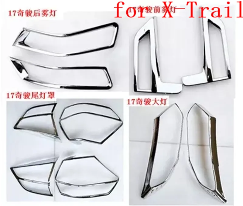

ABS Front/Rear Front Fog light Lamp Cover Trim headlight Lamp Cover for Nissan X-Trail X Trail T32 2017-2019 Car styling