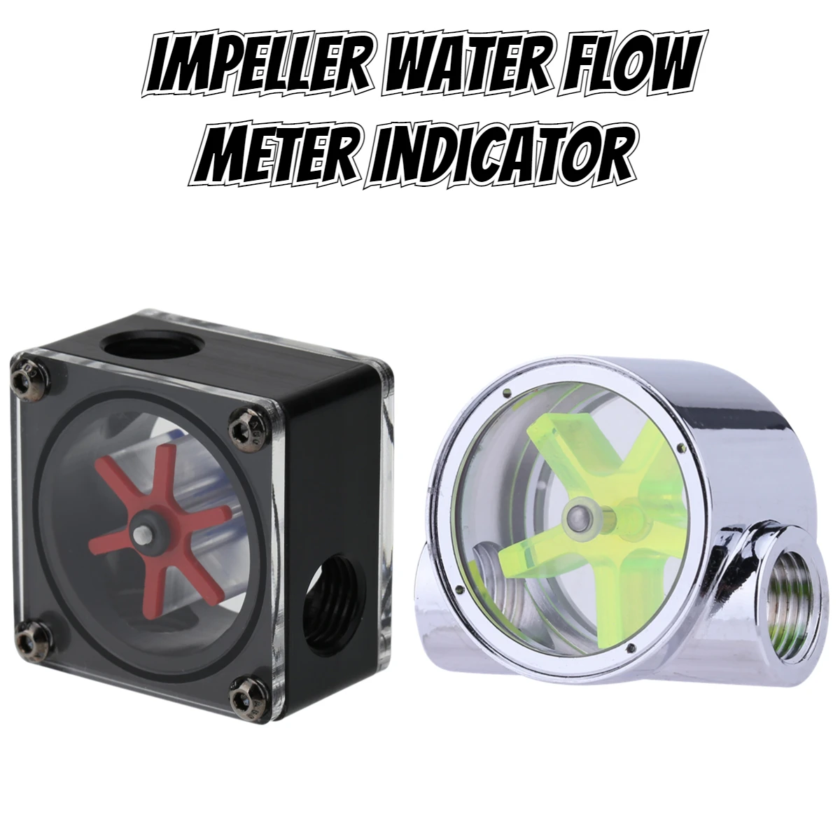 

2 /3Way G1/4 Thread For PC Water Cooling Office Easy Install Polished Surface Flow Meter 5/6 Impeller Acrylic Indicator Home