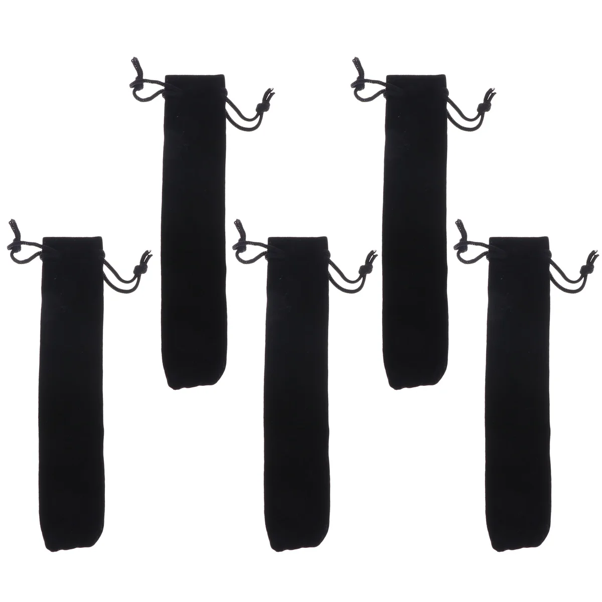 

50Pcs Stylus Holder Stationery Holder Case for Pen Brush ( Black ) 3x16CM