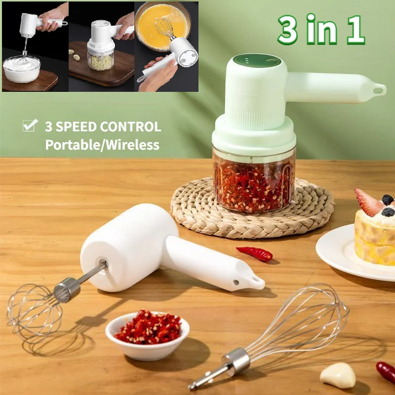 

Electric Garlic Chopper Vegetable Slicer Chili Meat Ginger Masher Machine Sturdy Durable USB Blender Food Mixer Kitchen Tool