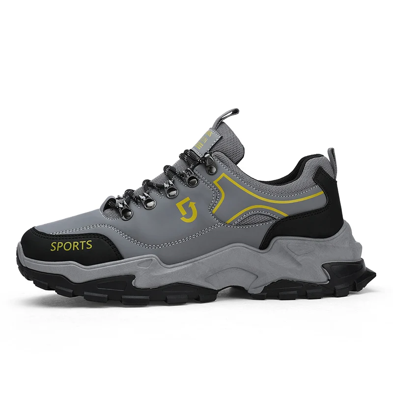 Waterproof Hiking Shoes Leather Trekking Boots Outdoor Climbing Sneakers for Men 2022 Hunting Breathable Work Shoes Mens