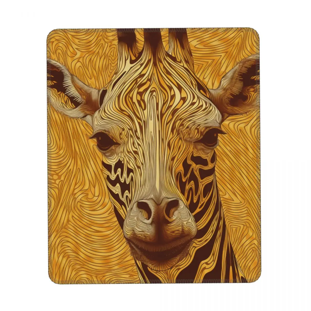 

Giraffe Vertical Print Mouse Pad Portraits Neon Wavy Lines Rubber Desktop Mousepad Non Slip Aesthetic Kawaii Mouse Pads