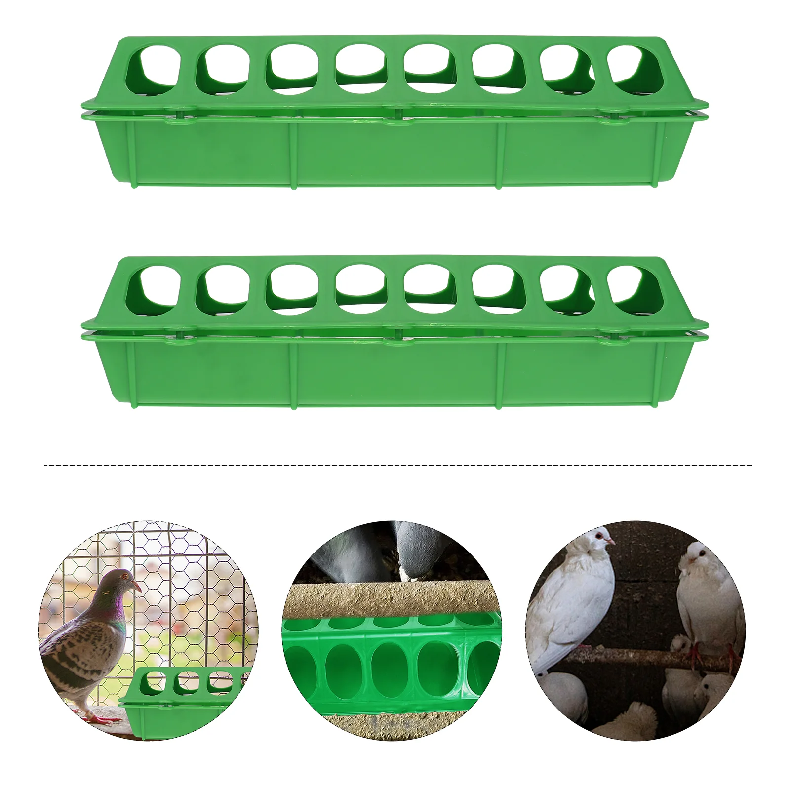 

3 Pcs Pigeon Food Box Dispenser Slot Bowl Feeder Chick Baby Chicken Pet Containers Birds