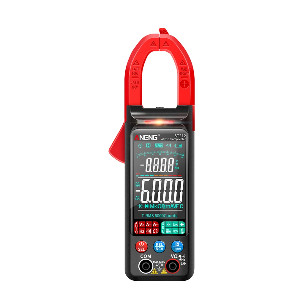 

ANENG ST212 Clamp Multimeter Backlight LCD Tester Electronic Resistance Detector Auto-ranging Multifunctional Meter