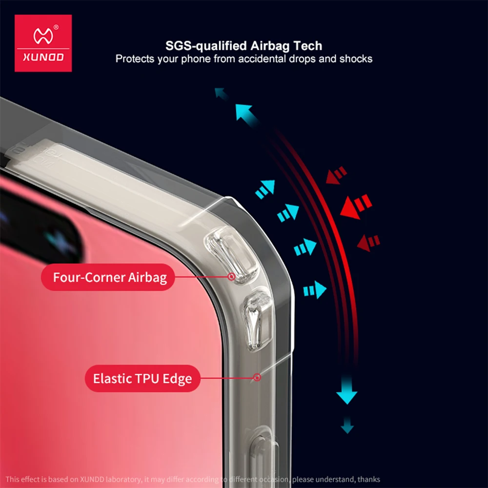 Фото Чехол XUNDD для VIVO X300 Pro, чехол для VIVO X200, подушка безопасности, противоударная защита камеры, прозрачная крышка с перемешивкой, защита от пальцев №2