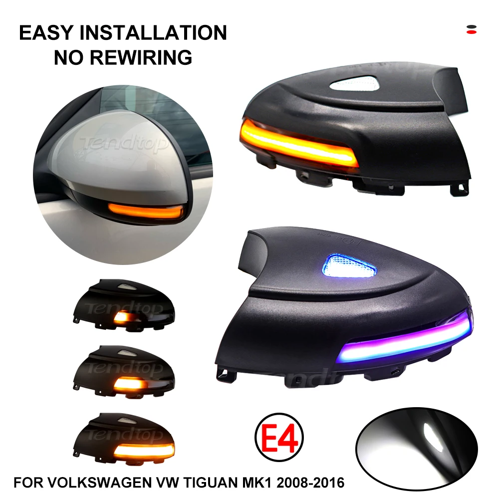 

For VW Volkswagen Tiguan MK1 2008-2016 Dynamic Turn Signal Lamp Blinker Sequential Rearview Mirror Indicator Car LED Light