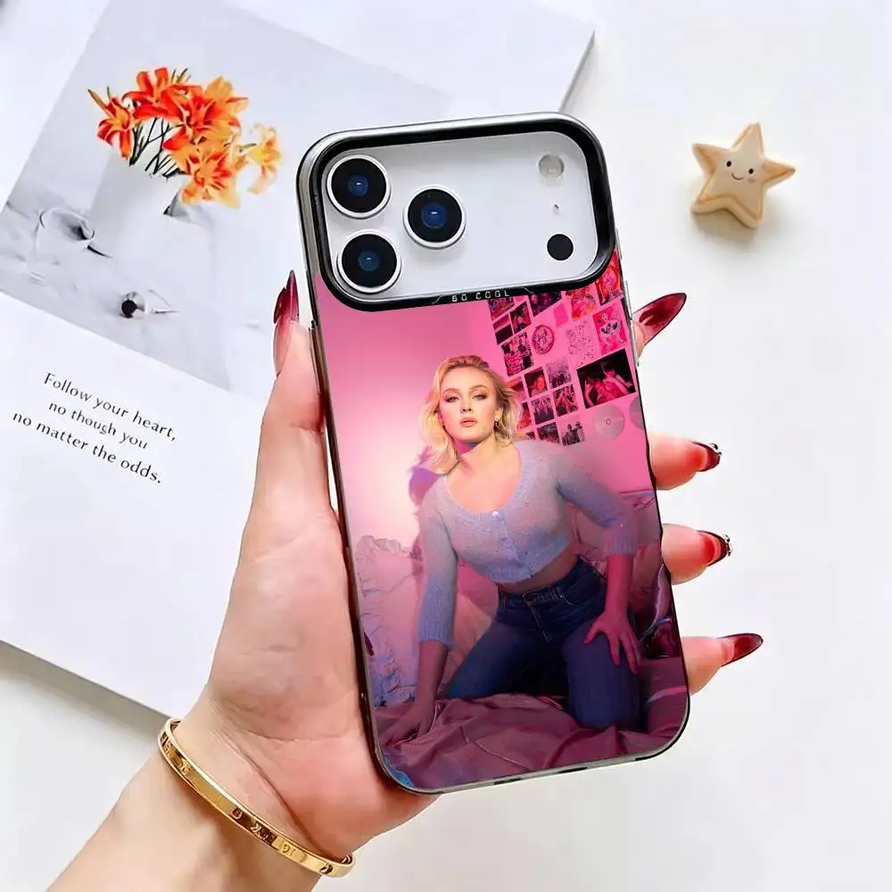 Фото Чехол для телефона Singer Z-Zara Larsson Venus серебристого цвета для iPhone 17 16 15 14 13 12 11 Pro Max Plus №5