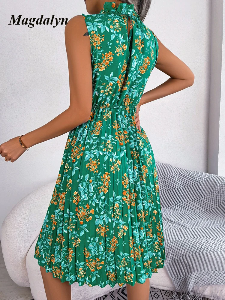 Magdalyn Женские Элегантные платья средней длины в стиле бохо тонкое Повседневное