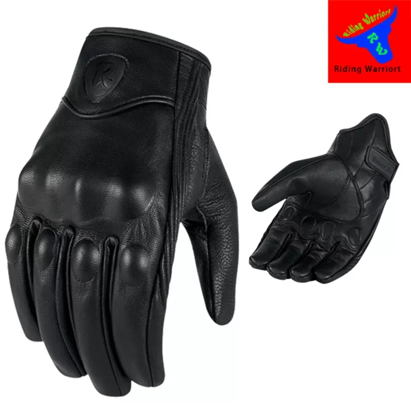 

Мотоциклетные Перчатки из козьей кожи, всесезонные перчатки для езды на велосипеде и гонок, с сенсорным экраном