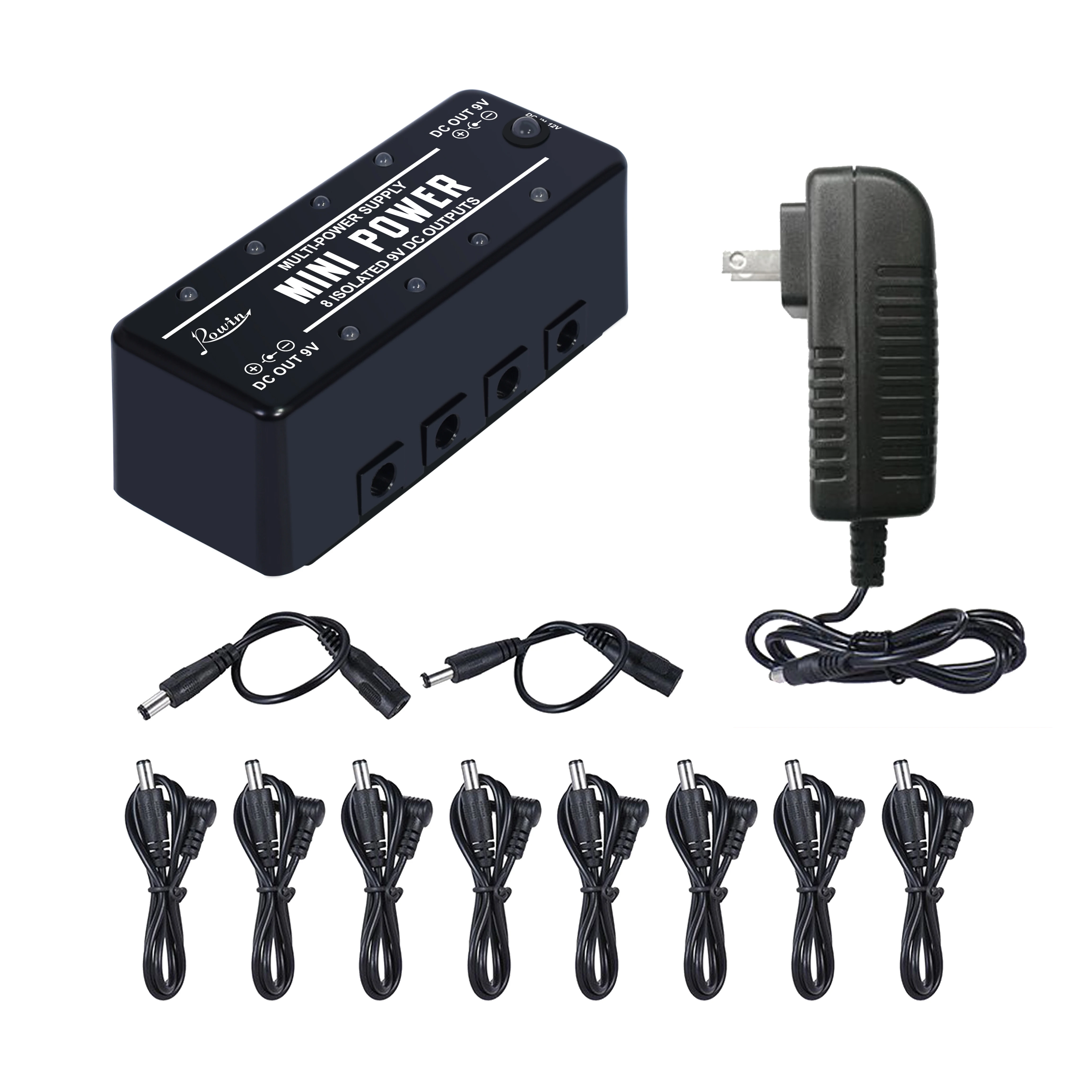 Rowin LEF-329 Mini Power Pedal Guitar Pedals Power Supply Multi Circuit Power 8 Isolated 9V Output With Short Circuit Protect