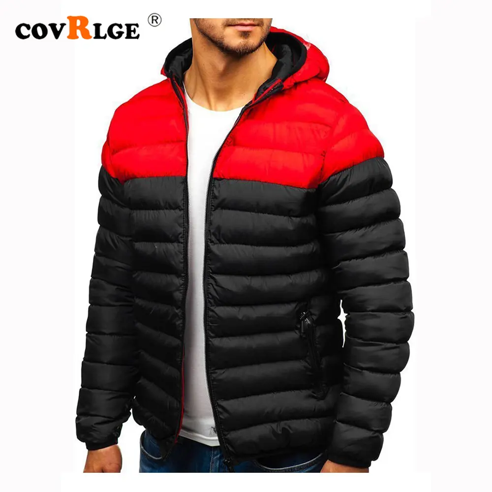Covrlge Cotton-padded Jacket Men Autumn Winter New Parka Coat for Men Cusual Thickened Trend Brand Warm Male Streetwear MWM168