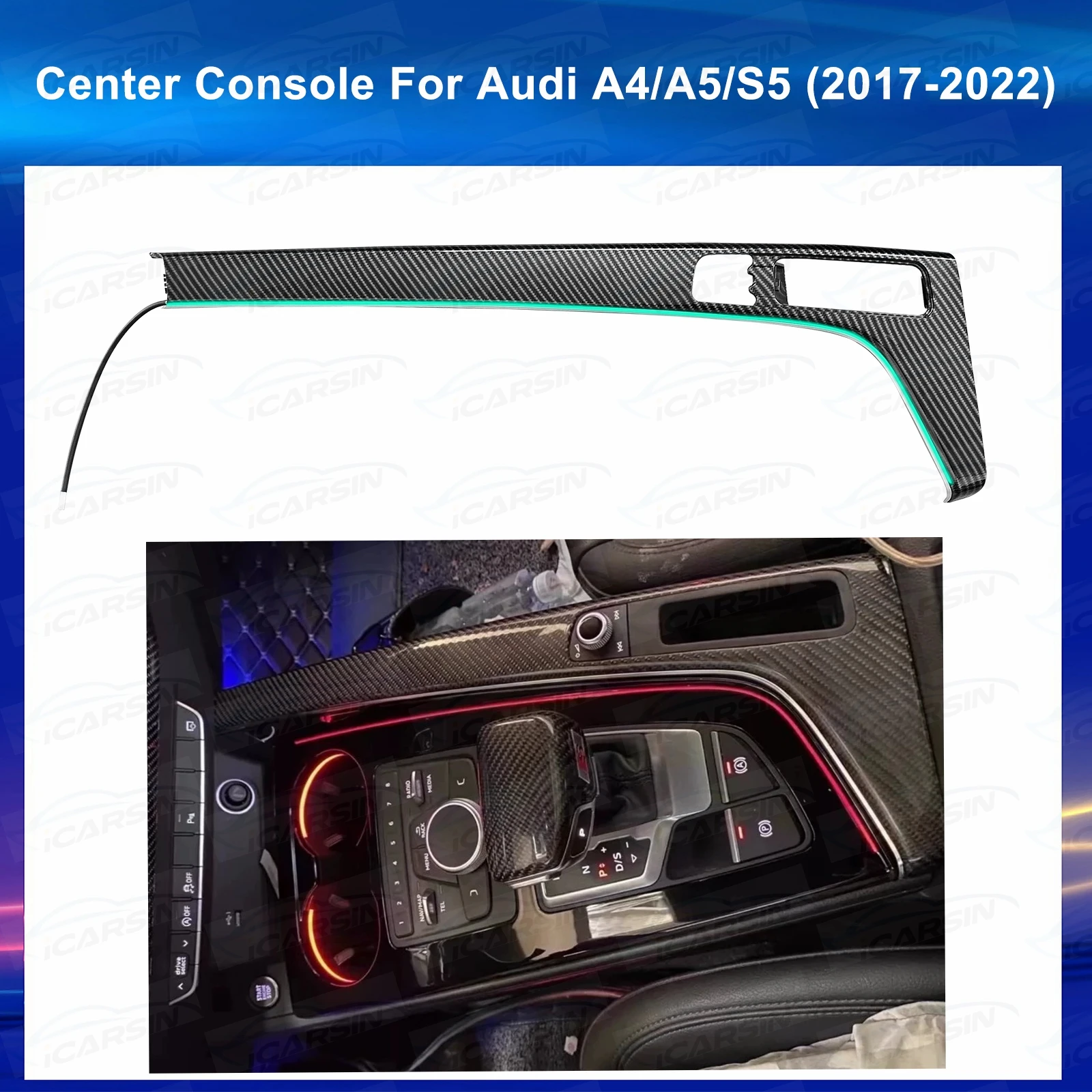 ICarsin улучшенное окружающее освещение для Audi B9 A4/A5/S5 интерьерная зеркальная