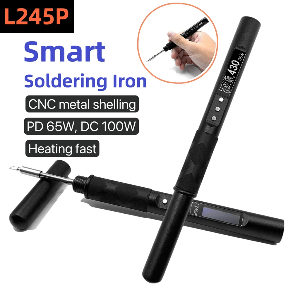 

PD 65W Soldering Pen Compatible for JBC245 L245 L245P Electric Soldering Iron DC 90W Smart Solder Pen for DIY Electrical Repairs