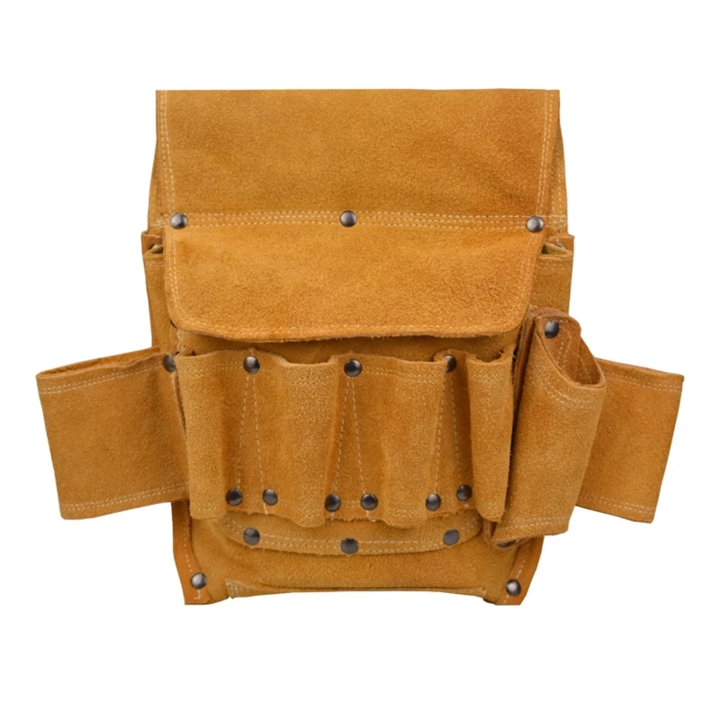 

Leather Electrical Toolkit Bag Belt Bag Electric Wood Hardware Kit Storage Bag