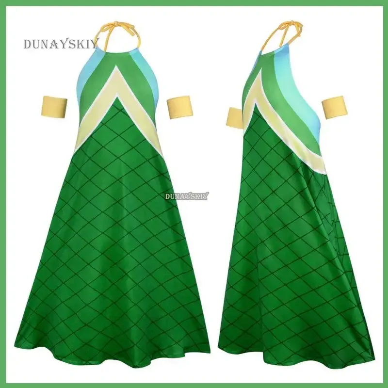 Костюм для косплея Венди марделл из аниме детское зеленое платье с открытой
