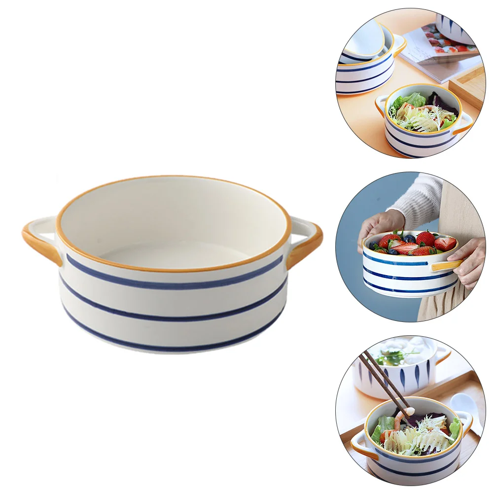 

1pc Dessert Bowl Ceramic Salad Fruit Bowl for Home Eating Bowl Tableware