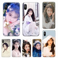 iu korean singer phone case transparent soft for iphone 12 11 13 7 8 6 s plus x xs xr pro max mini
