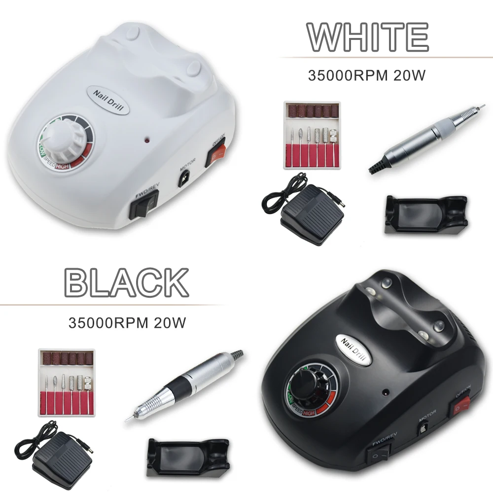 

3 Color Nail Drill Machine 35000 RPM for Electric Manicure Drill Machine & Accessory With Milling Cutter Electric Nail File