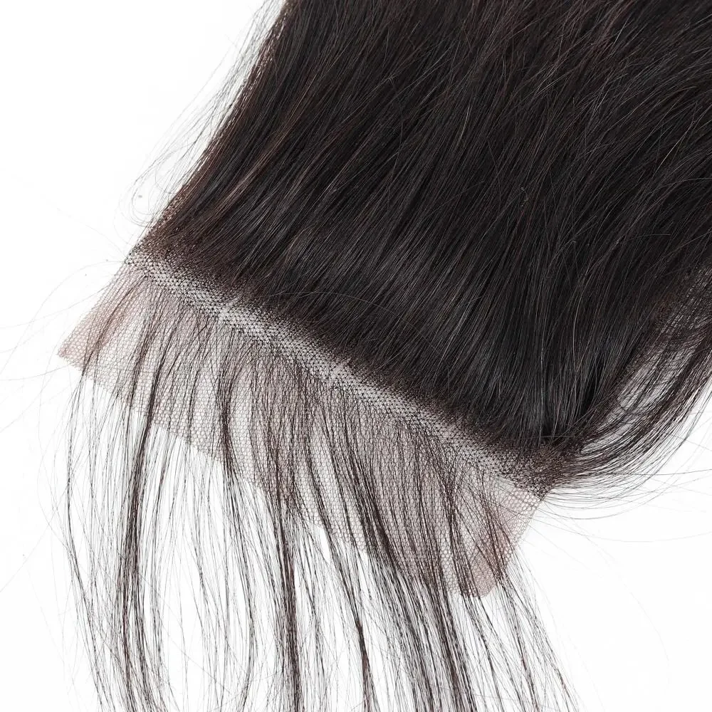 Прямой парик с кружевной застежкой 4x4 человеческие волосы Remy бразильские из