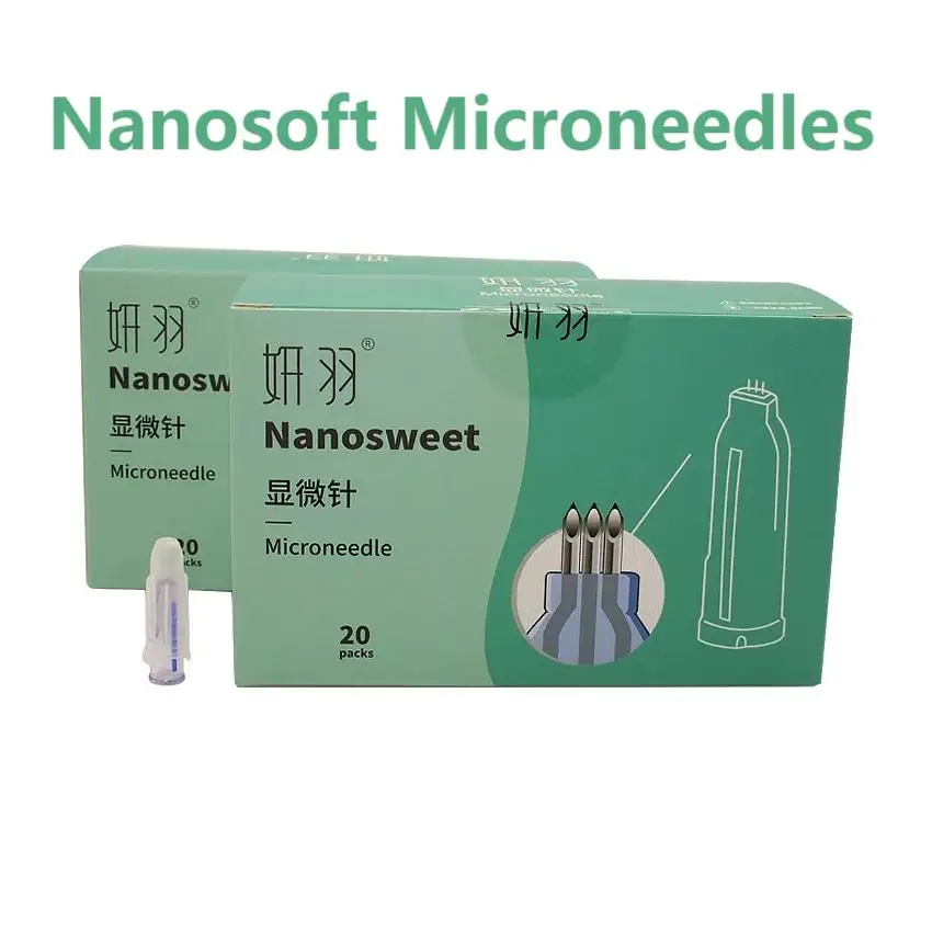 Фото Микроиглы Nanosoft стерильные, микро-иглы с 3 контактами для работы вокруг глаз и шеи, инструмент для ухода за кожей №5
