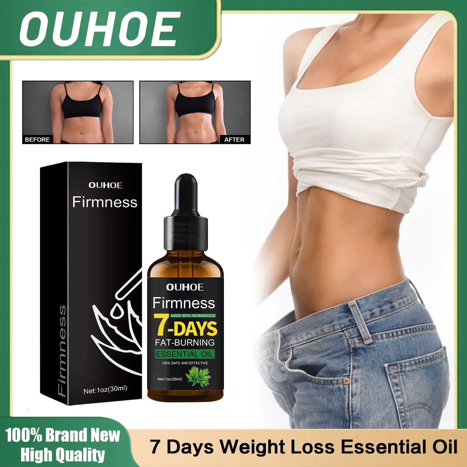 

7 Days Weight Loss Essential Oil Anti Cellulite Promote Fat Burning Thigh Waist Belly Fat Reduction Slim Down Body Slimming Oil