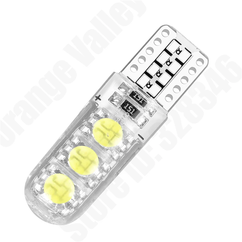 10 шт. оптовая продажа светодиодный T10 W5W 6 SMD интерьерные лампы маркер огни 6SMD