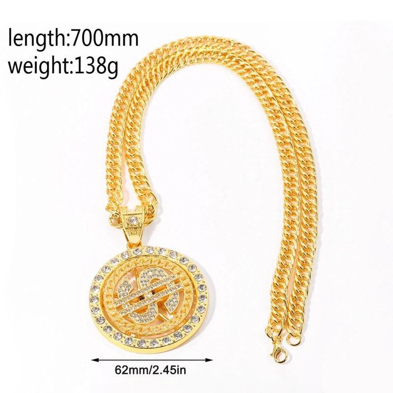 Подвеска в стиле хип-хоп с золотым покрытием | Украшения и аксессуары