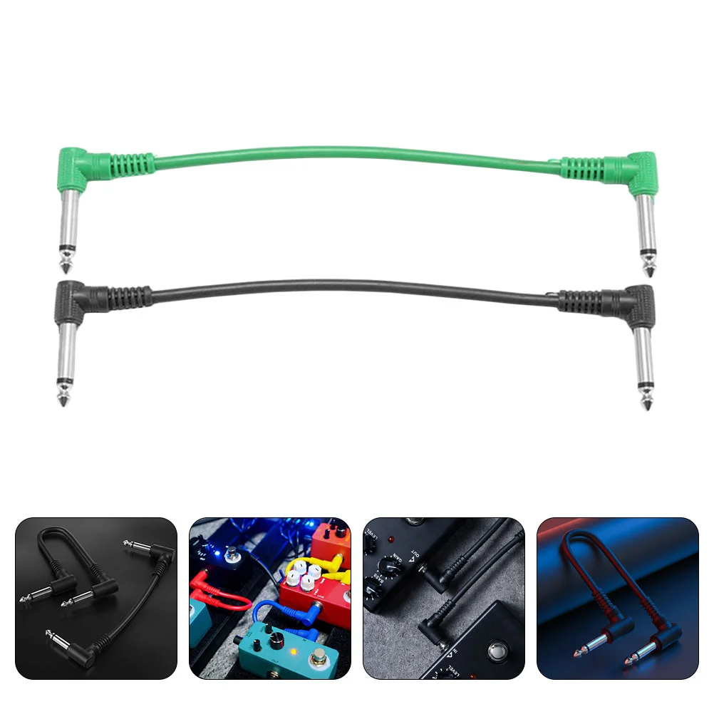 

2pcs Bass Effector Double Male Head Cable Audio Cable for Audio Connection (Random Color)