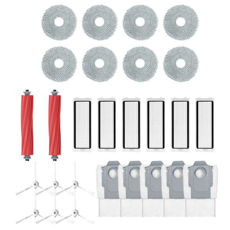 

Запасные части для робота-пылесоса Roborock Q Revo/P10, основная щетка, боковой фильтр НЕРА, Швабра, тканевый мешок для пыли