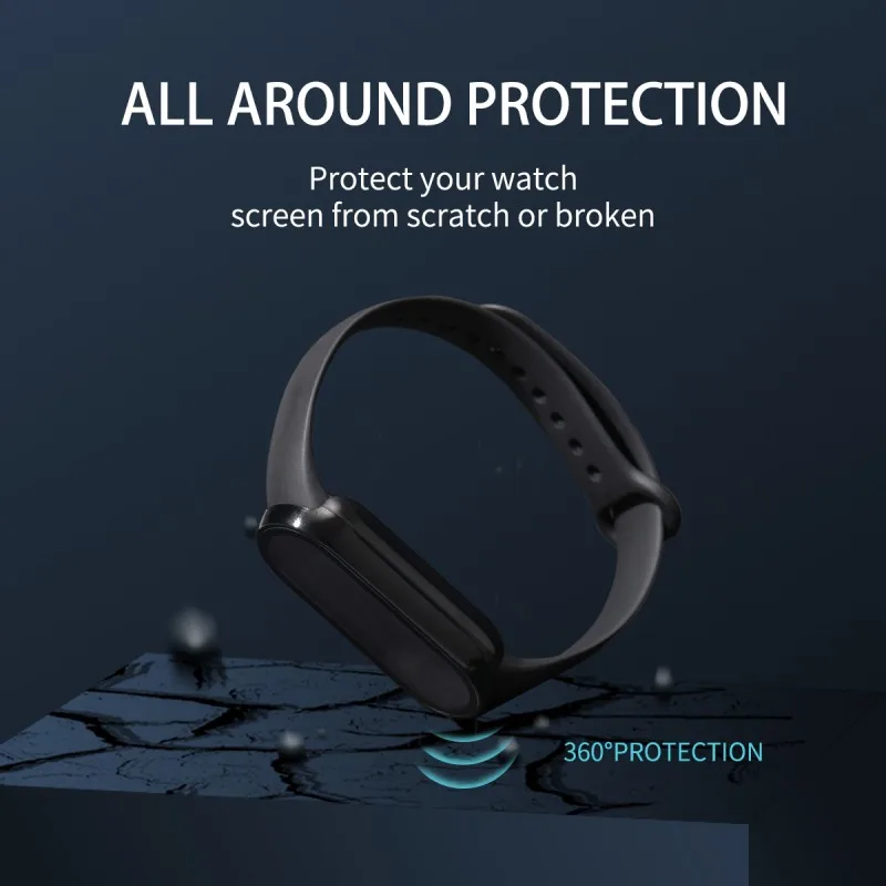 Защитный чехол для экрана + 3D Защитная пленка Xiaomi Mi Band 6 5 4 3 полное покрытие защита