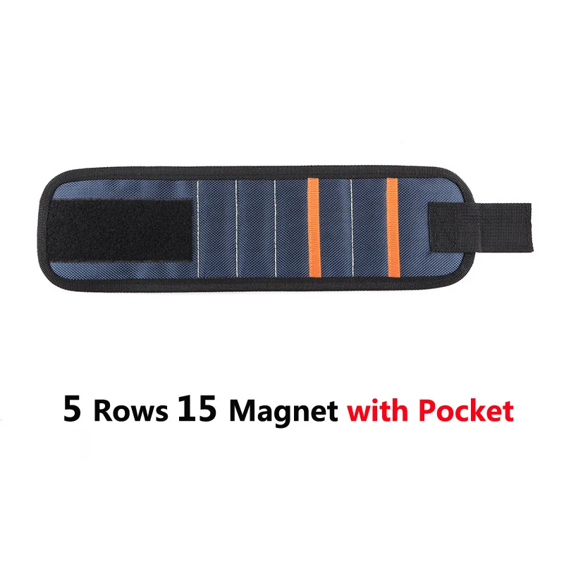 

Портативный органайзер для инструментов, магнитный браслет с 9/15 сильным магнитом, ремешок на запястье для винтов, держатель для гвоздей, сумка для хранения инструментов, ремень