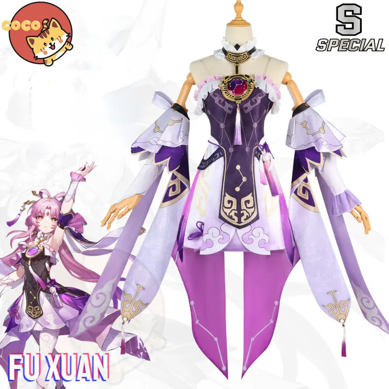 

Костюм для косплея из игры «хонкай», костюм для косплея Fu Xuan из игры «Звездные рельсы», мастер дивинил фусюань, парик для косплея