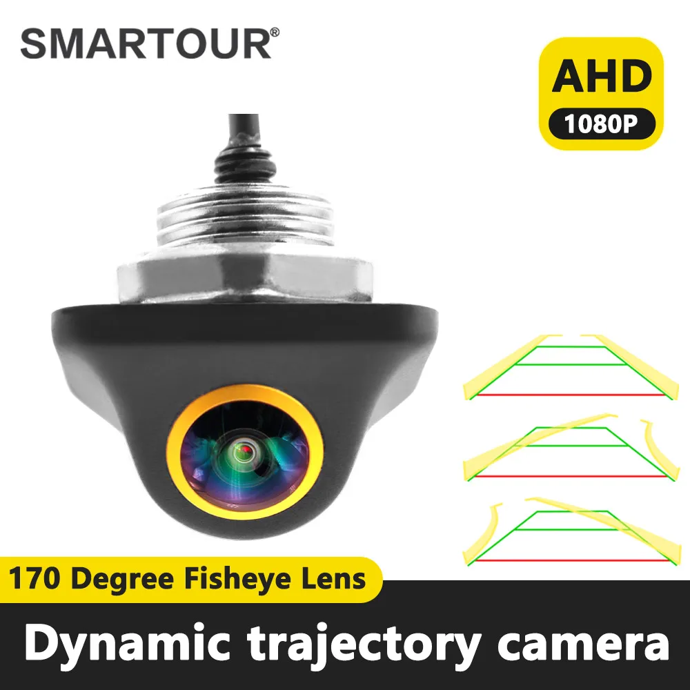

AHD 1080P Интеллектуальная универсальная резервная камера для транспортных средств Автомобильная камера заднего вида с траекторией заднего вида с динамической направляющей