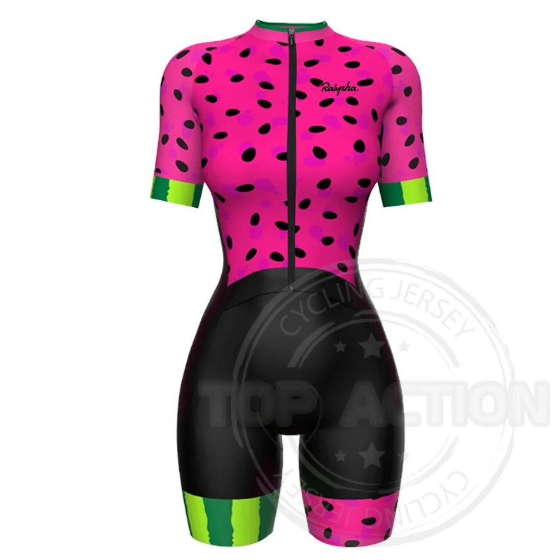 

Women's Summer Short Sleeve Cycling Bodysuit Bike Mountain Road One Piece Ralvpha 2022 Women's Team Ropa Mayotte