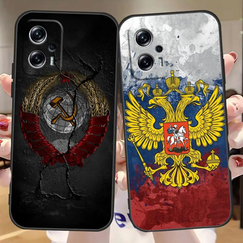 

Two-Headed Eagle Flag Of Russia Cover Case For Redmi Note 11 11S 11E 11T 7 8 12 8T 9 9S 9T 10 10S Pro Plus 4G 5G Carcasa Case