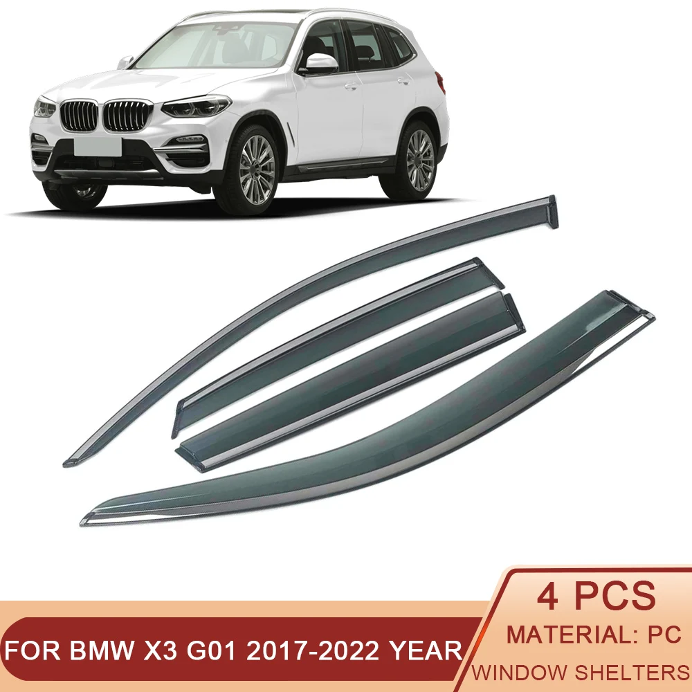 Parasol para ventana de coche BMW X3 G01 2017-2022, visera protectora, cubierta embellecedora, Marco adhesivo, accesorios