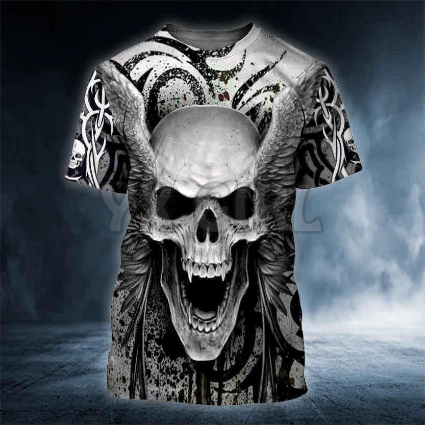 

2022 Summer King Skull 3D All Over Printed T Shirts Tee Tops shirts Unisex Tshirt
